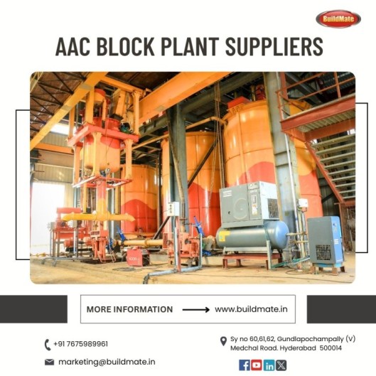 AAC Block Plant Suppliers in Hyderabad|7675989961|Buildmate